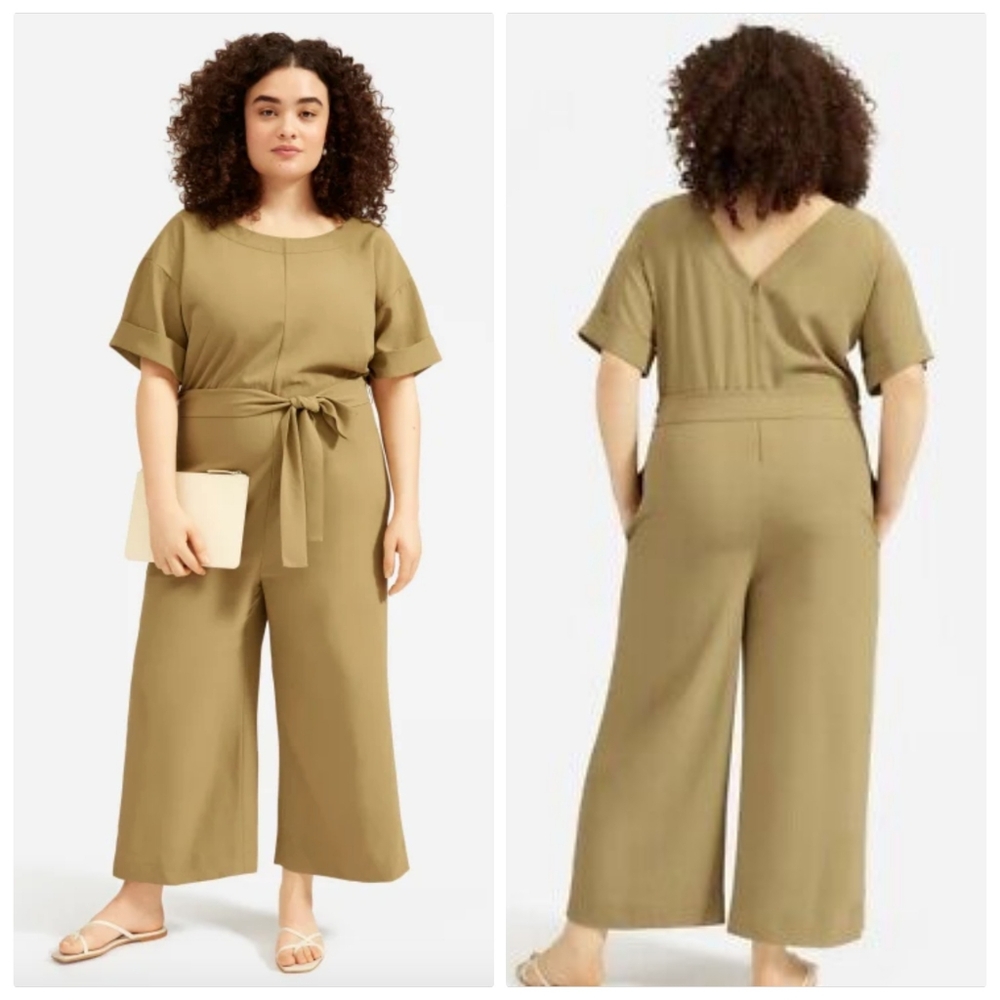 Everlane Olive Tan Jumpsuit